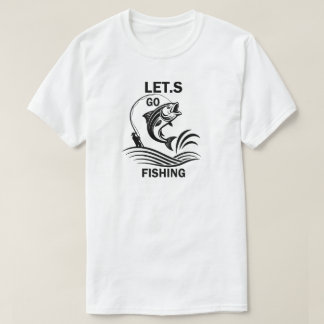 Camiseta gráfica vintage de Vamos a pescar