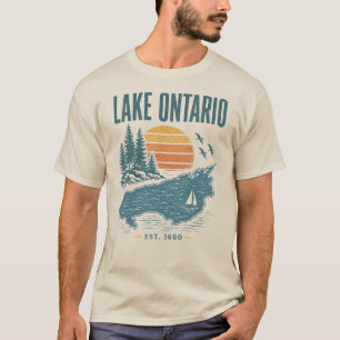 Camiseta gráfica vintage del lago Ontario, protest
