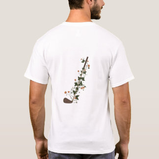 Camiseta gráfica vintage floral palo de golf hombr
