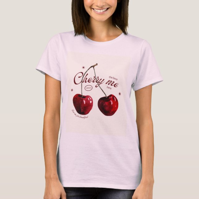 Camiseta gráfica vintage "Fresh Cherry" (Anverso)
