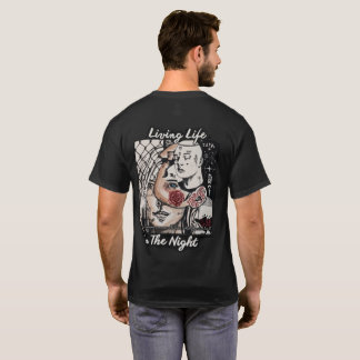 Camiseta Gráfica 'Viviendo la Vida en la Noche' – 