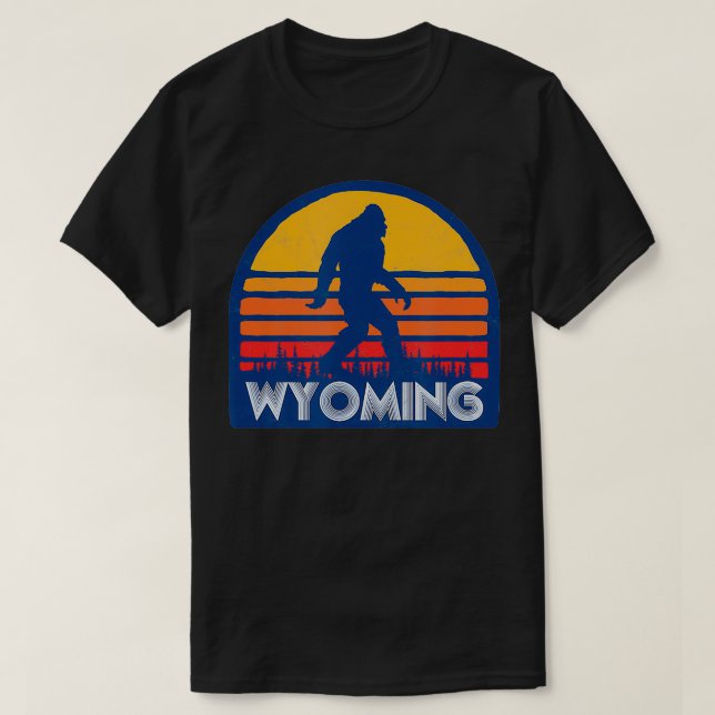 Camiseta Gráfica Wyoming Retro Estilo Surf Ochenta (Diseño del anverso)
