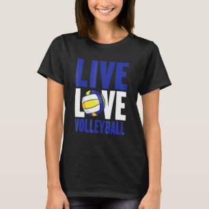 Camiseta Gráficas Gráficas De Voleibol En Vivo Mujeres Y Ho