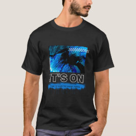 Camiseta Gráfico abstracto de acrílico de mármol azul de ca