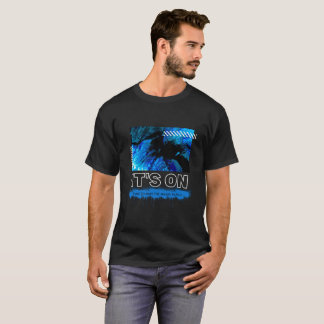 Camiseta Gráfico abstracto de acrílico de mármol azul de ca
