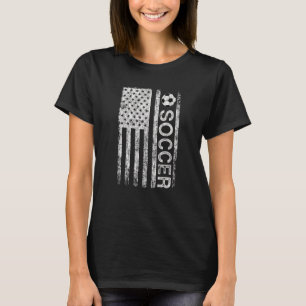 Camiseta Gráfico Americano Distorsionado de Fútbol 4 de Jul