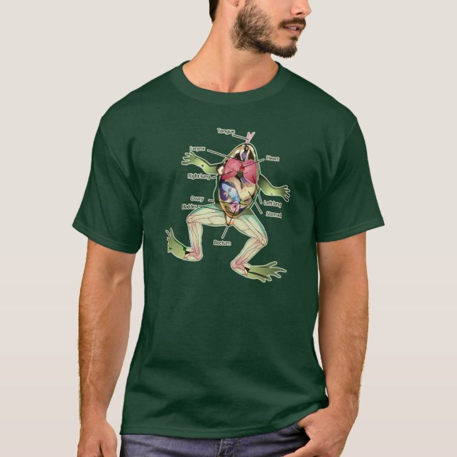 Camiseta Gráfico anatómico de la rana (Anverso)