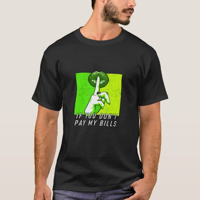 Camiseta Gráfico angustiado verde Hush Now verde (Anverso)