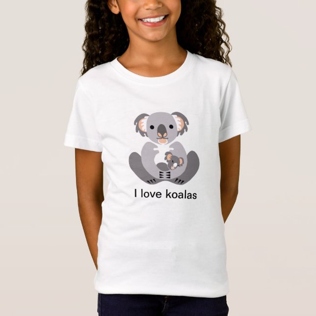 Camiseta Gráfico animal - Me encanta KOALAS - vida salvaje  (Anverso)