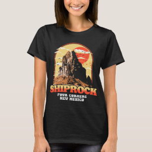 Camiseta Gráfico Antiguo de Shiprock Nuevo México - Cuatro 