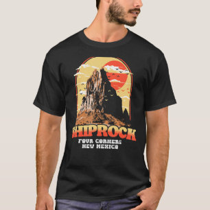 Camiseta Gráfico Antiguo de Shiprock Nuevo México Cuatro E