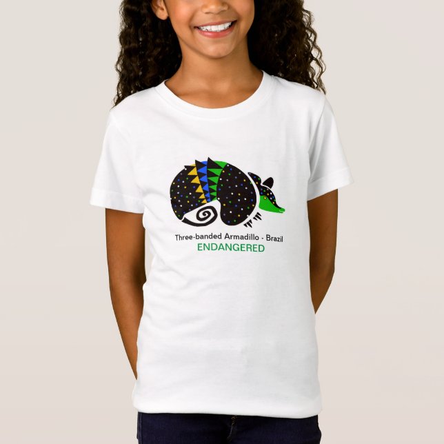 Camiseta Gráfico - ARMADILLO - Brasil - Animales en peligro (Anverso)