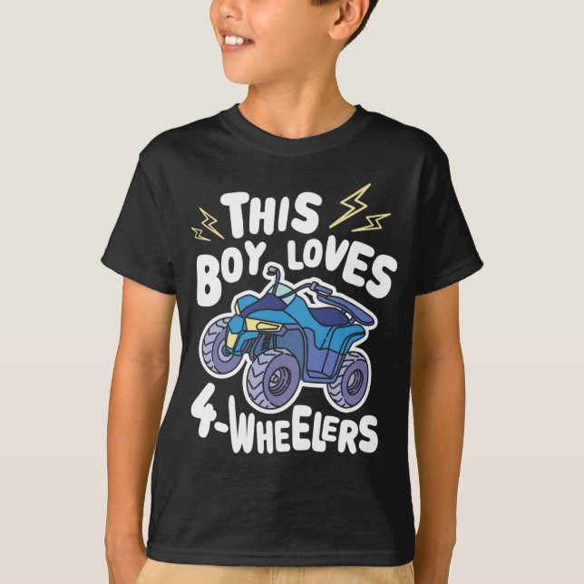 Camiseta Gráfico ATV Quad Biking - A este chico le encanta  (Anverso)