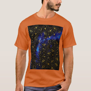 Camiseta Gráfico azul del alfabeto del Señor del tiempo
