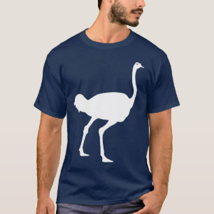 Camiseta Gráfico blanco de la silueta del pájaro de la
