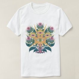 Camiseta Gráfico botánico oculto brujo para ropa negra