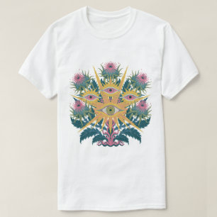 Camiseta Gráfico botánico oculto brujo para ropa negra