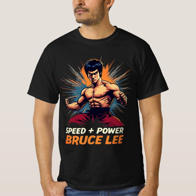 Camiseta Gráfico Bruce Lee "Speed + Power" (Anverso)