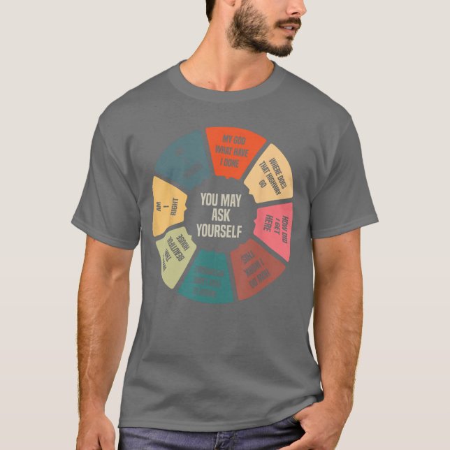 Camiseta Gráfico circular de letras retro de música de los  (Anverso)