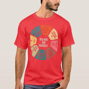 Camiseta Gráfico circular de letras retro de música de los 