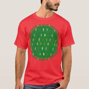 Camiseta Gráfico circular de naturaleza de árboles verdes