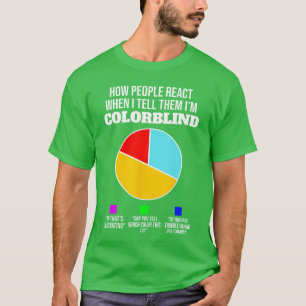 Camiseta Gráfico circular divertido para daltónicos Daltóni