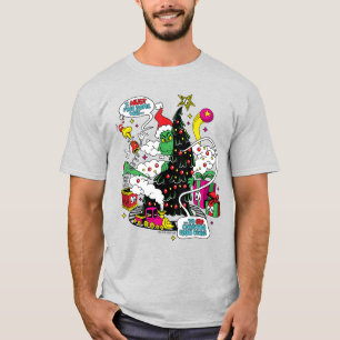 Camiseta Gráfico colorido de Navidad de Grinch