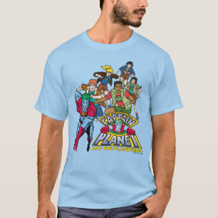 Camiseta Gráfico con el logotipo de Captain Planet y el gru