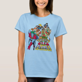 Camiseta Gráfico con el logotipo de Captain Planet y el gru