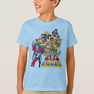Camiseta Gráfico con el logotipo de Captain Planet y el gru