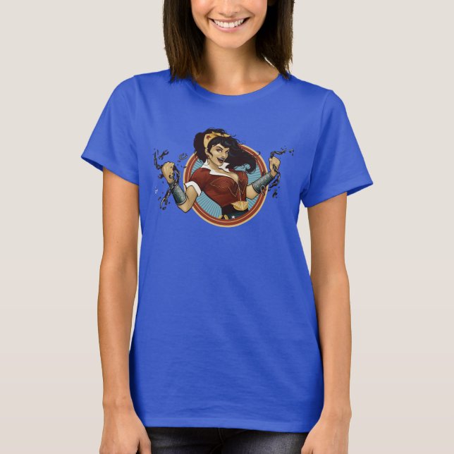 Camiseta Gráfico con nombre de bomba de mujer maravilla (Anverso)