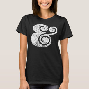 Camiseta Gráfico con problemas de Ampersand "&"   BL White 