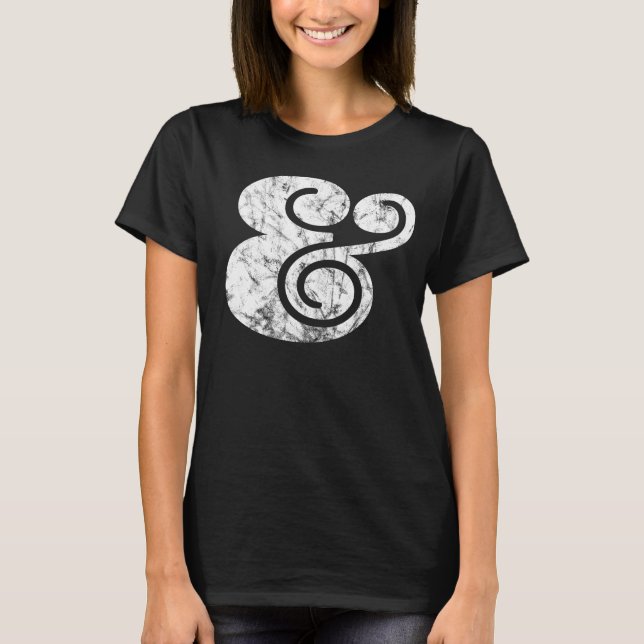 Camiseta Gráfico con problemas de Ampersand "&" | BL White  (Anverso)