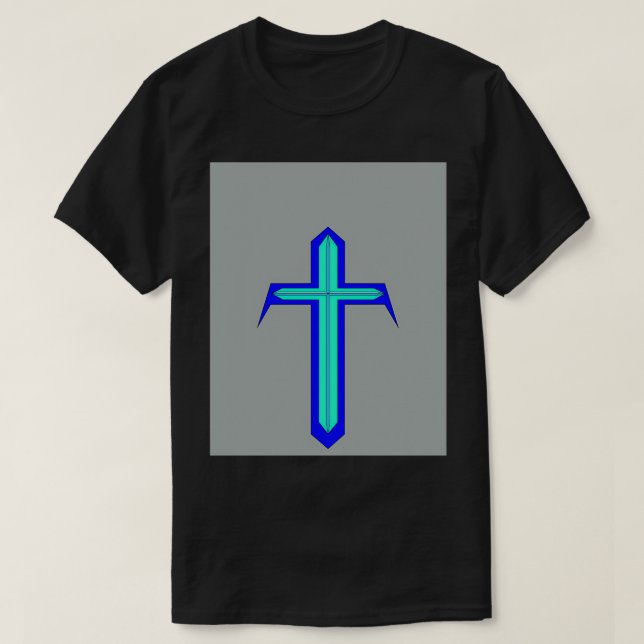 Camiseta Gráfico cruzado azul (Diseño del anverso)