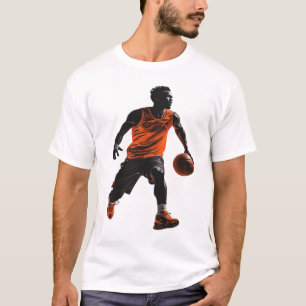 Camiseta Gráfico de acción de jugador de baloncesto dinámic