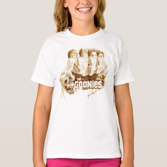 Camiseta Gráfico de acuarela del barco pirata Goonies (Anverso)