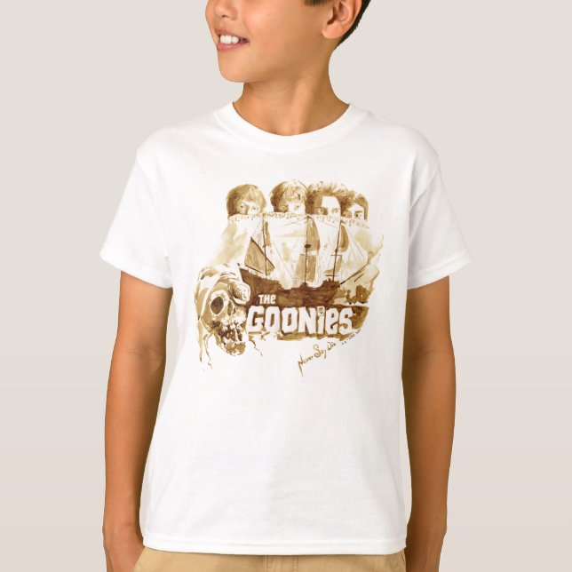 Camiseta Gráfico de acuarela del barco pirata Goonies (Anverso)