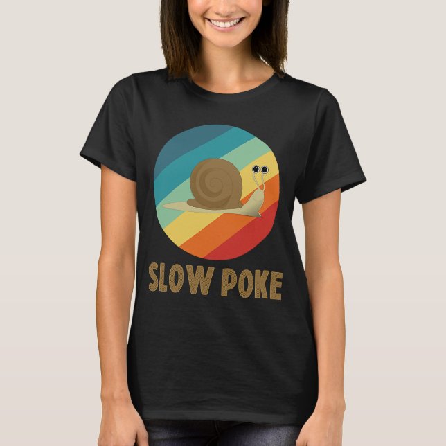 Camiseta Gráfico de aguijones lentos en los ojos de tortuga (Anverso)