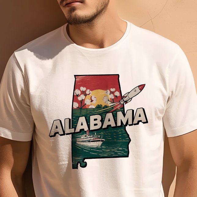 Camiseta Gráfico de Alabama de Viajes Retro Icónico (Subido por el creador)
