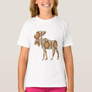 Camiseta Gráfico de alce ámbar para niños