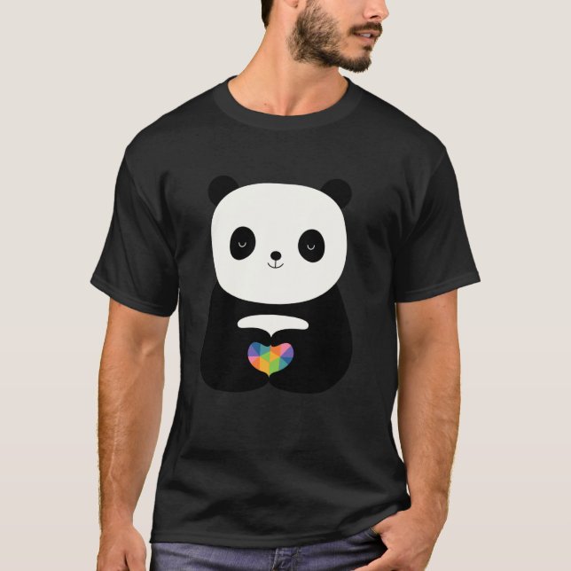 Camiseta Gráfico de amor de panda de Andy Westface sin hilo (Anverso)