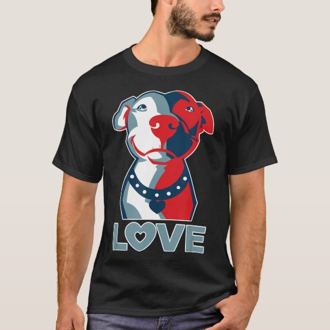 Camiseta Gráfico de amor de Pitbull (Anverso)