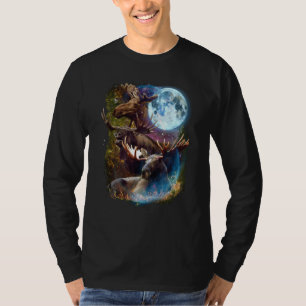 Camiseta Gráfico de animales de alce de alce de alce de 3 l