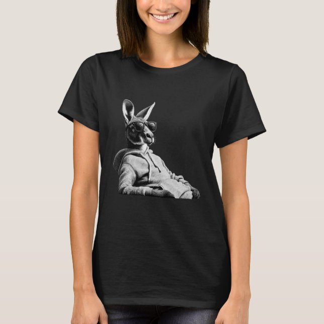 Camiseta Gráfico de animales wallaby con motivo de vida sil (Anverso)