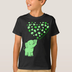 Camiseta Gráfico de apoyo a los corazones de elefante para 