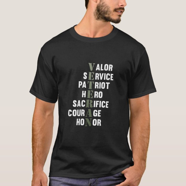 Camiseta Gráfico de apoyo al Día de los Veteranos (Anverso)