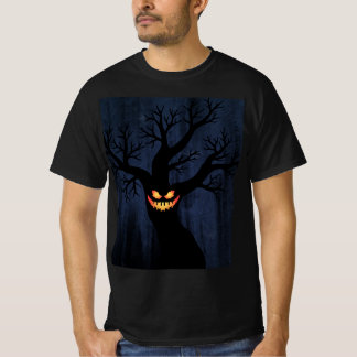 Camiseta Gráfico de árbol embrujado de Halloween espeluznan
