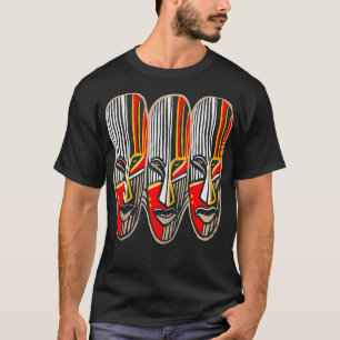 Camiseta Gráfico de arte abstracto de máscara africana