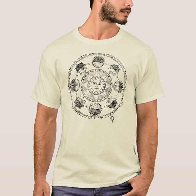 Camiseta Gráfico de astronomía renacentista - Sol y planeta (Anverso)