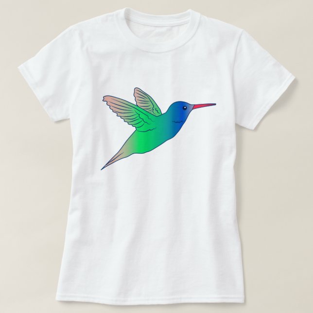 Camiseta Gráfico de Ave Colorido (Diseño del anverso)